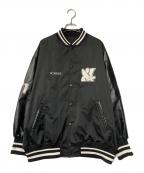 NOUNLESSナウンレス）の古着「NOUNLESS NYLON STADIUM JUMPER」｜ブラック