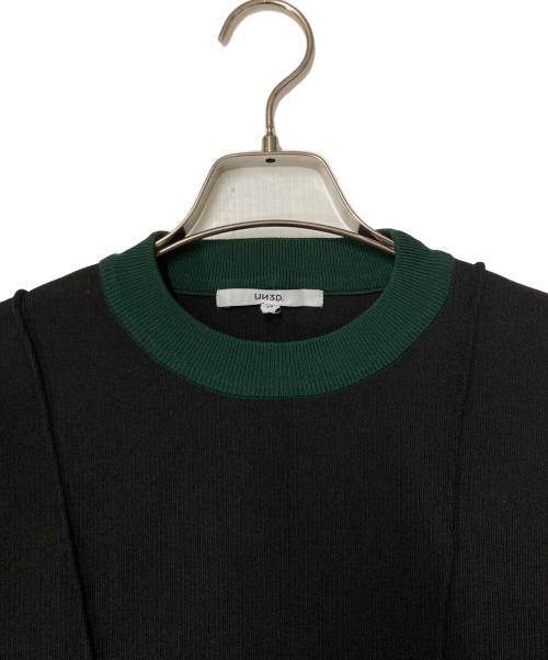 UN3D.（アンスリード）UN3D. (アンスリード) SIDE GATHER KNIT TOP ブラック サイズ:38の古着・服飾アイテム
