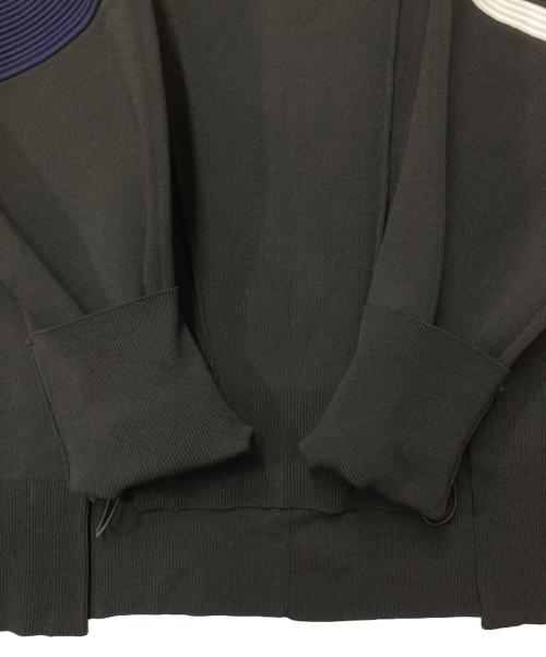 UN3D.（アンスリード）UN3D. (アンスリード) SIDE GATHER KNIT TOP ブラック サイズ:38の古着・服飾アイテム