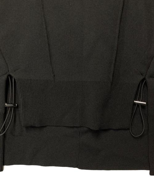 UN3D.（アンスリード）UN3D. (アンスリード) SIDE GATHER KNIT TOP ブラック サイズ:38の古着・服飾アイテム