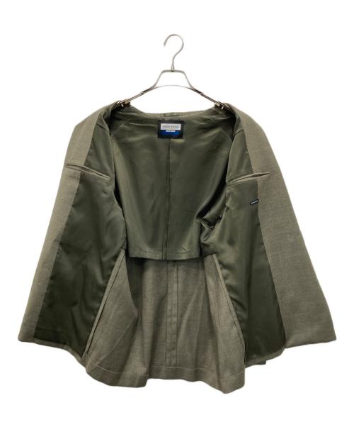 MAISON SPECIAL（メゾンスペシャル）MAISON SPECIAL (メゾンスペシャル) ウールプライムオーバーノーカラージャケット グレー サイズ:01の古着・服飾アイテム