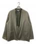 MAISON SPECIAL（メゾンスペシャル）の古着「ウールプライムオーバーノーカラージャケット」｜グレー