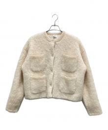 6(ROKU) BEAUTY&YOUTH（ロク ビューティーアンドユース）の古着「モヘヤ シャギー カーディガン」｜アイボリー