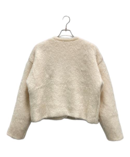 6(ROKU) BEAUTY&YOUTH（ロク ビューティーアンドユース）6(ROKU) BEAUTY&YOUTH (ロク ビューティーアンドユース) モヘヤ シャギー カーディガン アイボリー サイズ:不明（実寸参照）の古着・服飾アイテム