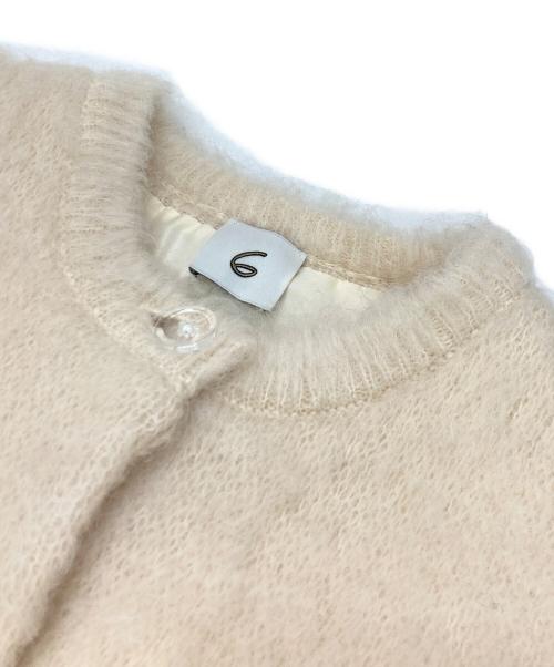 6(ROKU) BEAUTY&YOUTH（ロク ビューティーアンドユース）6(ROKU) BEAUTY&YOUTH (ロク ビューティーアンドユース) モヘヤ シャギー カーディガン アイボリー サイズ:不明（実寸参照）の古着・服飾アイテム