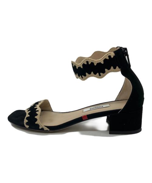 STACCATO（スタッカート）STACCATO (スタッカート) マーヤスカラップサンダル ブラック サイズ:24.5の古着・服飾アイテム