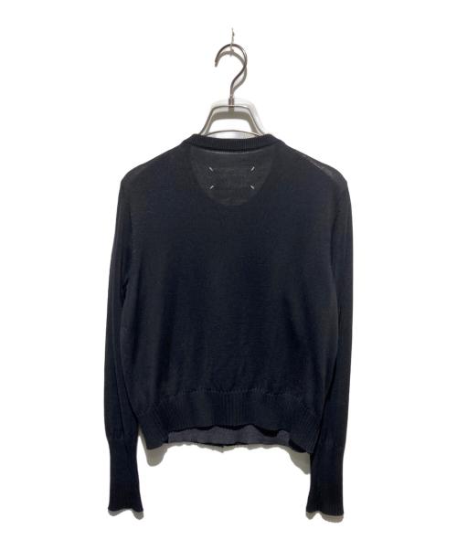 Maison Margiela（メゾンマルジェラ）Maison Margiela (メゾンマルジェラ) フェイクレイヤードニットカーディガン ブラック サイズ:Mの古着・服飾アイテム
