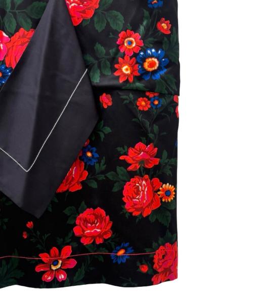 CELINE（セリーヌ）CELINE (セリーヌ) フラワープリント ノースリーブブラウス ブラック サイズ:38の古着・服飾アイテム