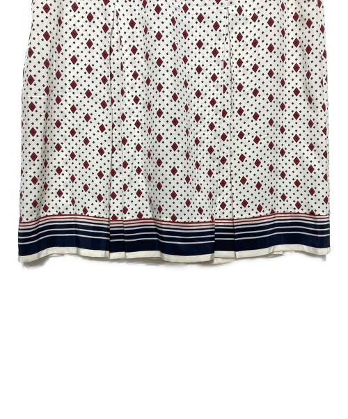 CELINE（セリーヌ）CELINE (セリーヌ) ダイヤ柄シルクスカート アイボリー サイズ:38の古着・服飾アイテム