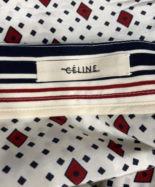 CELINE（セリーヌ）CELINE (セリーヌ) ダイヤ柄シルクスカート アイボリー サイズ:38の古着・服飾アイテム