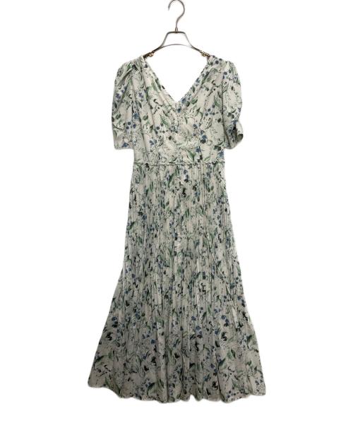 COCODEAL（ココディール）COCODEAL (ココディール) フラワープリントフロントギャザーワンピース ホワイト サイズ:1の古着・服飾アイテム