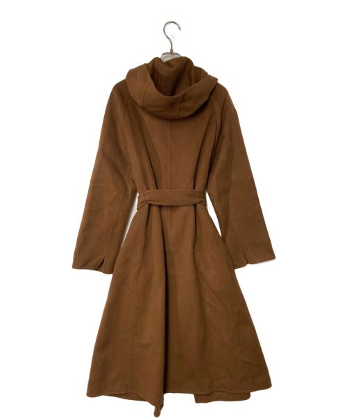 ANAYI（アナイ）ANAYI (アナイ) カシミヤ混リバーフードコート ブラウン サイズ:38の古着・服飾アイテム