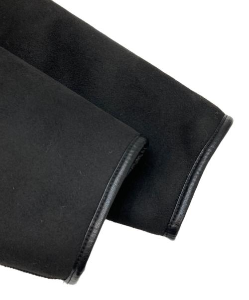 BEAUTY&YOUTH（ビューティーアンドユース）BEAUTY&YOUTH (ビューティーアンドユース) ボア フェイクムートン ノーカラーリバーシブルジャケット ブラック サイズ:Mの古着・服飾アイテム