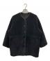 BEAUTY&YOUTH（ビューティーアンドユース）の古着「ボア フェイクムートン ノーカラーリバーシブルジャケット」｜ブラック