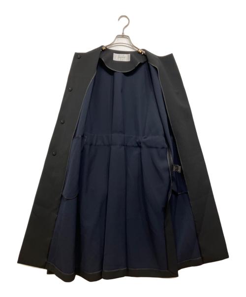 ADORE（アドーア）ADORE (アドーア) 2TONEボンディングノーカラーコート ブラック サイズ:38の古着・服飾アイテム