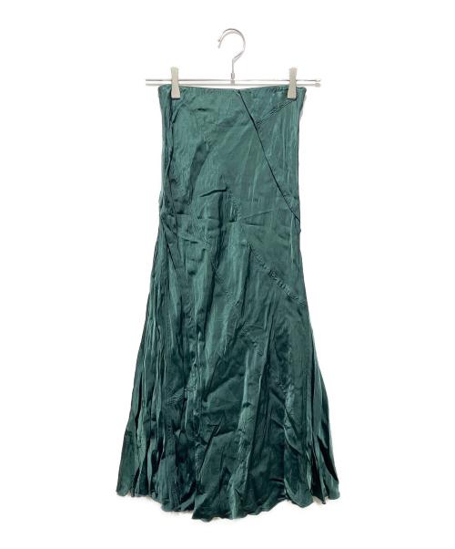 DIESEL（ディーゼル）DIESEL (ディーゼル) サテンマーメイドスカート グリーン サイズ:ＸＳの古着・服飾アイテム