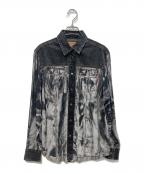 DIESELディーゼル）の古着「トロンプルイユシャツ　C-GILLY-A」｜ブラック