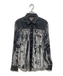 DIESEL（ディーゼル）の古着「トロンプルイユシャツ　C-GILLY-A」｜ブラック