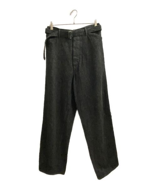 COMOLI（コモリ）COMOLI (コモリ) デニム ベルテッドパンツ ブラック サイズ:2の古着・服飾アイテム