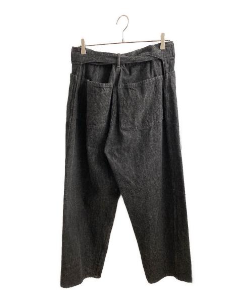 COMOLI（コモリ）COMOLI (コモリ) デニム ベルテッドパンツ ブラック サイズ:2の古着・服飾アイテム