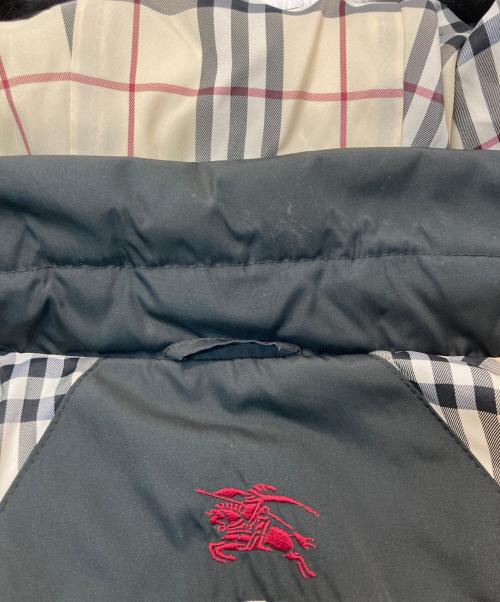 BURBERRY（バーバリー）BURBERRY (バーバリー) ラクーンファー フーデッドダウンコート ブラック サイズ:9の古着・服飾アイテム