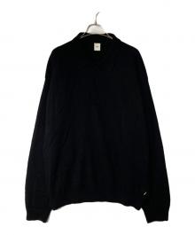 OVY（オヴィー）の古着「Wool Cashmere Warm KnitPolo」｜ブラック