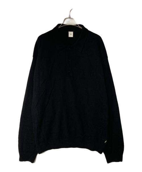 OVY（オヴィー）OVY (オヴィー) Wool Cashmere Warm KnitPolo ブラック サイズ:XLの古着・服飾アイテム
