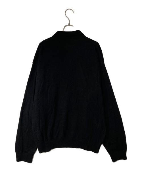 OVY（オヴィー）OVY (オヴィー) Wool Cashmere Warm KnitPolo ブラック サイズ:XLの古着・服飾アイテム