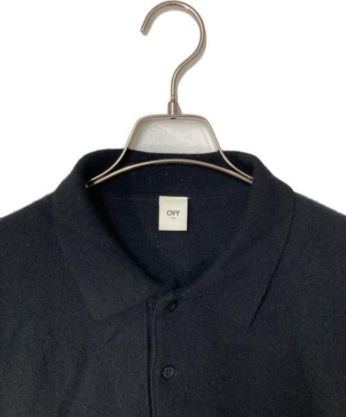 OVY（オヴィー）OVY (オヴィー) Wool Cashmere Warm KnitPolo ブラック サイズ:XLの古着・服飾アイテム