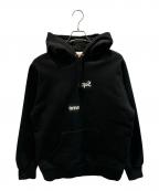 SUPREME×COMME des GARCONS SHIRTシュプリーム×コムデギャルソンシャツ）の古着「Split Box Logo Hooded Sweatshirt」｜ブラック