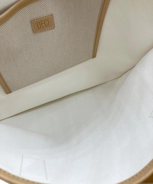 DECI（デシ）DECI (デシ) Limonta Toile De Tote Bag　（リモンタトートバック） アイボリー×ベージュの古着・服飾アイテム