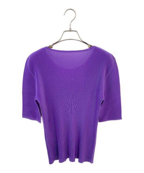 PLEATS PLEASE（プリーツプリーズ）PLEATS PLEASE (プリーツプリーズ) 半袖カットソー パープル サイズ:3の古着・服飾アイテム