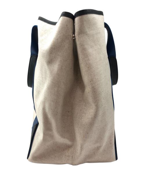 BALENCIAGA（バレンシアガ）BALENCIAGA (バレンシアガ) ネイビーカバスバッグ アイボリー×ブルーの古着・服飾アイテム