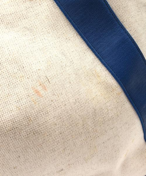 BALENCIAGA（バレンシアガ）BALENCIAGA (バレンシアガ) ネイビーカバスバッグ アイボリー×ブルーの古着・服飾アイテム