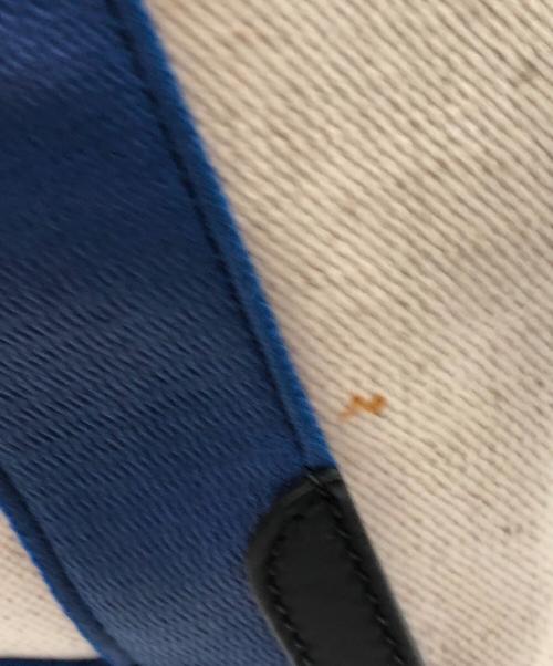 BALENCIAGA（バレンシアガ）BALENCIAGA (バレンシアガ) ネイビーカバスバッグ アイボリー×ブルーの古着・服飾アイテム