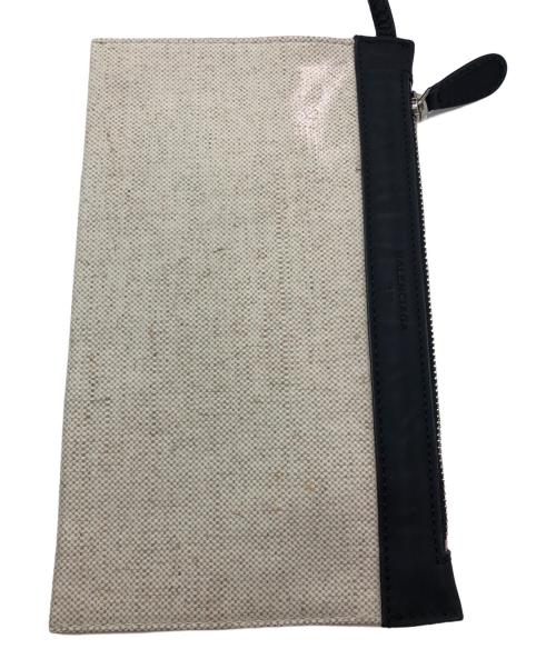 BALENCIAGA（バレンシアガ）BALENCIAGA (バレンシアガ) ネイビーカバスバッグ アイボリー×ブルーの古着・服飾アイテム