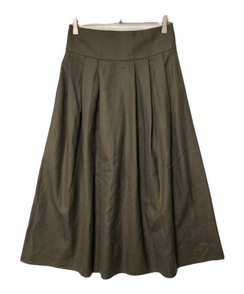 O'NEIL OF DUBLIN（オニールオブダブリン）O'NEIL OF DUBLIN (オニールオブダブリン) Spick and Span (スピックアンドスパン) 別注 ウール サイドベルト プリーツスカート オリーブ サイズ:36の古着・服飾アイテム