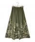 AMERI（アメリ）の古着「EMBROIDERY TUCK FLARED SKIRT」｜グリーン
