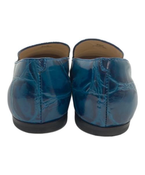 TOD'S（トッズ）TOD'S (トッズ) レザーフラットシューズ ブルー サイズ:35.5の古着・服飾アイテム