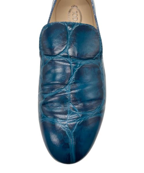 TOD'S（トッズ）TOD'S (トッズ) レザーフラットシューズ ブルー サイズ:35.5の古着・服飾アイテム