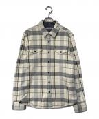 OUTERKNOWNアウターノーン）の古着「チェックシャツ」｜アイボリー×グレー