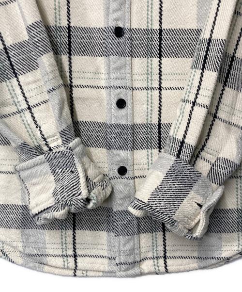 OUTERKNOWN（アウターノーン）OUTERKNOWN (アウターノーン) チェックシャツ アイボリー×グレー サイズ:Sの古着・服飾アイテム