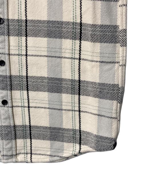 OUTERKNOWN（アウターノーン）OUTERKNOWN (アウターノーン) チェックシャツ アイボリー×グレー サイズ:Sの古着・服飾アイテム