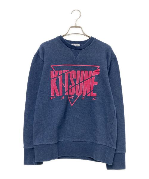 maison kitsune（メゾンキツネ）maison kitsune (メゾンキツネ) ロゴスウェット インディゴ サイズ:Mの古着・服飾アイテム