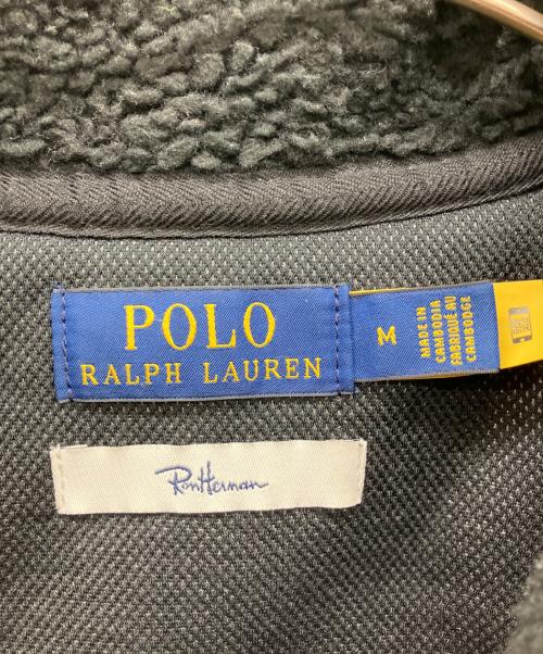 POLO RALPH LAUREN（ポロ・ラルフローレン）POLO RALPH LAUREN (ポロ・ラルフローレン) Ron Herman (ロンハーマン) フリースジャケット ブラック サイズ:Mの古着・服飾アイテム
