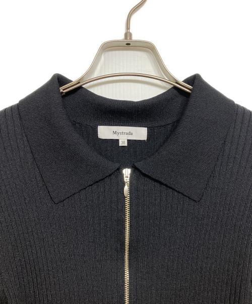 Mystrada（マイストラーダ）Mystrada (マイストラーダ) ハーフジップニット ブラック サイズ:38の古着・服飾アイテム