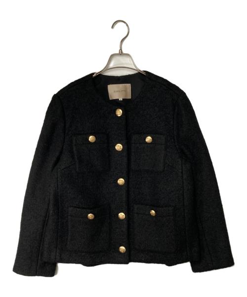 JUSGLITTY（ジャスグリッティー）JUSGLITTY　 (ジャスグリッティー) ブークレジャコット ブラック サイズ:2の古着・服飾アイテム