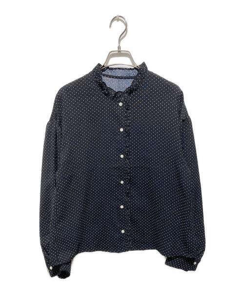 SLOBE IENA（スローブ イエナ）SLOBE IENA (スローブ イエナ) ドットミニフリルブラウス ブラック サイズ:FREEの古着・服飾アイテム