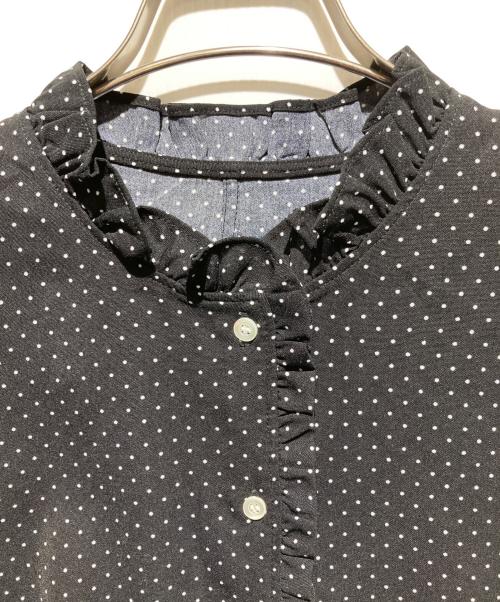 SLOBE IENA（スローブ イエナ）SLOBE IENA (スローブ イエナ) ドットミニフリルブラウス ブラック サイズ:FREEの古着・服飾アイテム