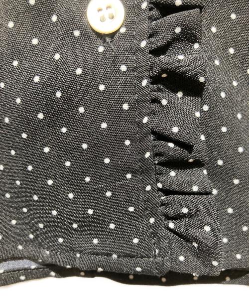 SLOBE IENA（スローブ イエナ）SLOBE IENA (スローブ イエナ) ドットミニフリルブラウス ブラック サイズ:FREEの古着・服飾アイテム